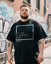 Think Outside The Box Men's Plus Size Short Sleeve T-Shirt